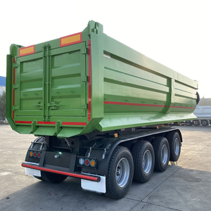 Remorque de camion semi-remorque à benne hydraulique arrière, capacité 50-80 tonnes, en acier robuste - Product Image 5