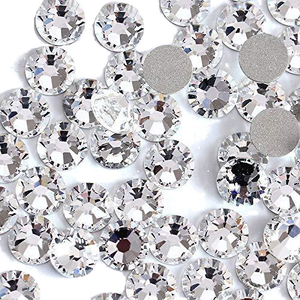 Grosir kristal AB tidak panas memperbaiki berlian imitasi pipih massal untuk pakaian, DIY lem kaca longgar di belakang berlian imitasi - Product Image 2