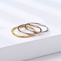 1mm Dicke Polierter Schmuck Edelstahl Gold Blanko Kreisring