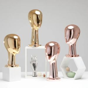 Popular Gold Chrome Mannequin Heads for Wigs - Product Image 3