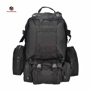 600D Oxford 50L Gran capacidad Entrenamiento de campo Tactical Bug out Bag Acampar al aire libre Escalada Senderismo Mochila