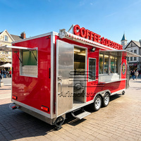 Remorque alimentaire de luxe entièrement équipée, chariot de vente de thé à bulles, de smoothies, de desserts, de crêpes, de glaces, camion de nourriture à vendre aux États-Unis et en Allemagne