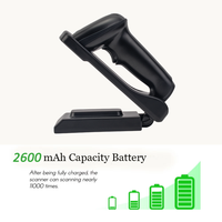 Escáner de Códigos de Barras Inalámbrico BT en Stock, Lector de Códigos de Barras con Sensor CMOS 2D y Soporte Ajustable