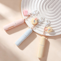 En stock – Flacon vaporisateur de parfum en peluche de 5 ml, style dessin animé, mignon, portable, rechargeable, avec pendentif porte-clés