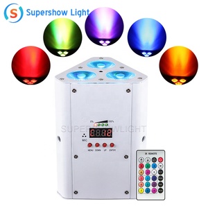 Supershow 3x18W rgbwauv 6in1 DJ parcan luces con control remoto ir uplight par Light 3x18 batería barata <span class=keywords><strong>cuñas</strong></span> uplights - Product Image 6