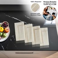 Nappe de table en coton et lin brodée avec logo, ourlet festonné, pour fêtes, mariages et restaurants - Vente en gros usine