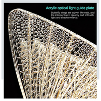 Lustre LED moderne personnalisé en forme de papillon, luminaire suspendu pour escalier, hall d'hôtel, villa, chambre à coucher