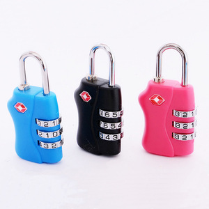 <b>TSA</b> Approved 3 Digit Combination <b>Lock</b> ABS Plastic Travel Padlock Black Rose Red Sky Blue - Product Image 1