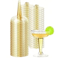 Coupe à champagne jetable transparente en PS, design détachable à assembler, montage facile, pour fêtes et mariages, qualité alimentaire, 8 cm