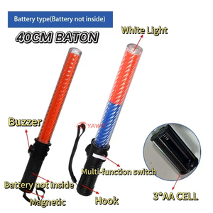 15.75-Inch Oplaadbare 5-In-1 Verkeersstok Intrekbaar Pvc Met Licht En Flitser Voor Gebruik Op Straat - Product Image 6