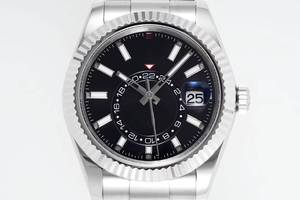 Montre mécanique de luxe de qualité supérieure, étanche, 42mm, mouvement ZF Factory ETA 2824, 32.69.34, acier 904l, cadran noir multifonction - Product Image 2
