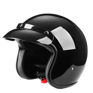 Custom Classic Fashion Motorhelmen Half Face T Helm Motorhelmen Met Rand