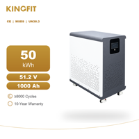 Paket Baterai LiFePO4 48V 50kWh 1000Ah 51.2V Sistem Penyimpanan Energi Baterai Terhubung Jaringan 200A BMS CE UN38.3 MSDS