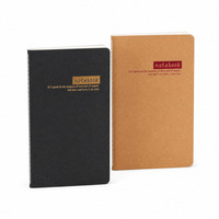 Carnet A5 cousu 141x207mm 80GSM 60 feuilles lignées en papier kraft Couverture noire 300 pièces/carton Vente en gros