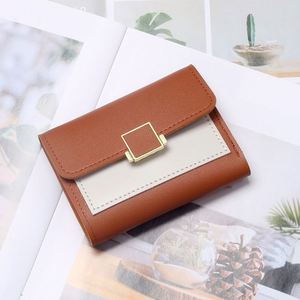 Fashionable Colorful <b>Small</b> Wallet Short Student Coin <b>Purse</b> Female Card Bag Wallets - Product Image 2