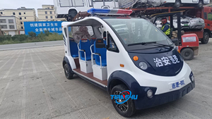 8 posti di pattuglia elettrica <span class=keywords><strong>Golf</strong></span> Cart Wagon ad energia solare con Cargo pick-up Box telecomando Gps - Product Image 5