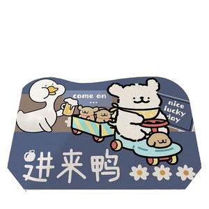 Tapis de porte rectangulaire antidérapant à motif de chiot mignon, pour entrée de maison, cuisine, salon, tapis décoratif à imprimé animal - Product Image 4
