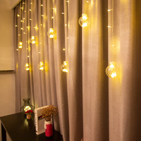 Guirlande lumineuse LED colorée en forme de boule, lumières décoratives romantiques, style nordique, pour chambre de fille, lumières clignotantes