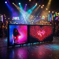 Table de DJ pliable avec écran vidéo LED GOB P2.5 pour scène de boîte de nuit, club de musique, événements