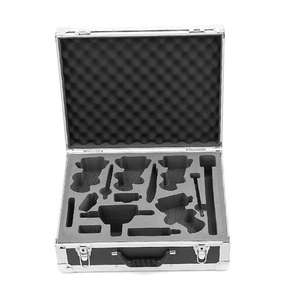 Zweifarbiges Aluminium gehäuse mit anpassbarem tragbarem Zupfschaum-Innen werkzeug koffer mit Schloss - Product Image 3