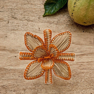 Anillo para Servilletas de Bambú con Diseño Floral Naranja, Decoración Bohemia Tejida para Mesa, Accesorio para Fiestas y Bodas - Product Image 3