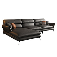 Ensemble de canapé d'angle en cuir, meubles de salon style européen moderne, 1 pièce