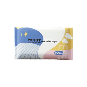 Paquet de 10 lingettes de nettoyage en papier toilette humide non tissées portables pour usage domestique pour essuyer les <span class=keywords><strong>fesses</strong></span> en cours - Product Image 5