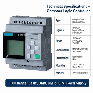 โมดูลเสริม LOGO AM2 รุ่นดั้งเดิม PLC 6ED1055-1MA00-0BA2 PS/: 12/24 V 2 AI 0-10 V หรือ 0/4-20 MA สำหรับ LOGO 8 - Product Image 2