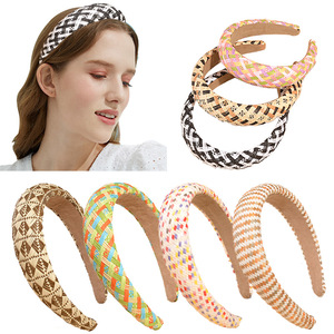 Masque de fête intégral en polyester, <span class=keywords><strong>foulard</strong></span> noué en cuir perlé et orné de bijoux de luxe de 3,5 mm, durag, bandeau anti-transpiration, bandeau de yoga de créateur pour - Product Image 2