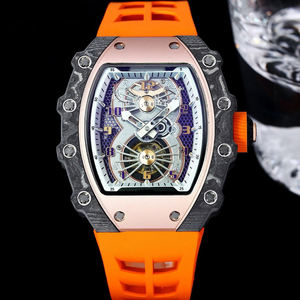 Montre de sport haut de gamme RM Skeleton, confortable à porter, avec boîtier en titane, design mécanique futuriste, fusion de matériaux de luxe - Product Image 1