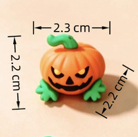 Nouveautés Perles en silicone Citrouille d'Halloween, Perles décoratives pour stylos à perles DIY