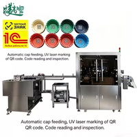 Machine de marquage laser automatique double UV pour tous les bouchons de boissons en plastique avec inspection des défauts du bouchon, codage GS1, conforme à la norme Chestny Znak