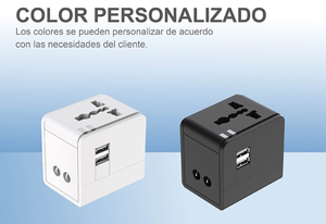 Universal Travel <strong>Adaptor</strong> With Dual <strong>USB</strong> Charging Ports for Europe USA Australia UK International Overseas Travel - Product Image 3
