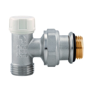 Valvola Angolare per Radiatore con Connessione M 1/2\" Struttura a Sfera Manuale per Controllo Acqua e Gas - Product Image 1