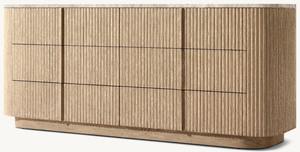 Aparador de armario personalizado, muebles de sala de estar, tocador de 6 cajones de madera maciza de roble natural - Product Image 3