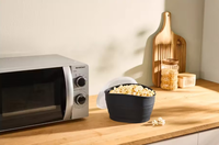 Pop-cornière pliable en silicone pour micro-ondes, grande capacité, avec couvercle, compatible lave-vaisselle