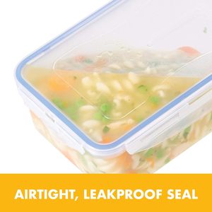 Ensemble de contenants de stockage alimentaire en plastique empilables, hermétiques, sans BPA, à ouverture par pression, style classique, pour le stockage à sec - Product Image 3