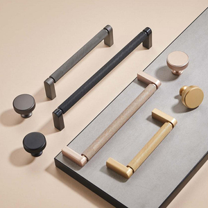 Manici su misura zigrinato Champagne nero grigio mobili da cucina cassettiere e manopole - Product Image 1
