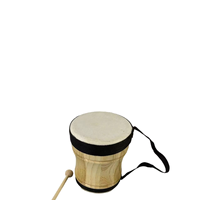 Tambour indien en bois massif, instrument de musique portable pour enfants, jouet, accessoire de percussion manuelle pour l'éducation musicale