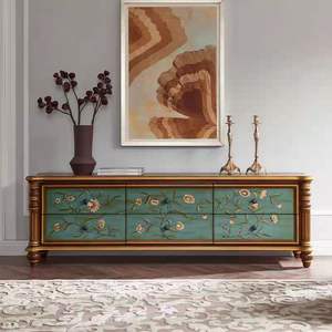 Arte cinese dipinta elegante mobili per la casa in legno <span class=keywords><strong>TV</strong></span> Stand Cabinet tavolo con lo stoccaggio - Product Image 3