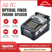 Empalmadora de Fibra Óptica Profesional Signal Fire AI-7C de 6 Motores, Fusión SC, 6s/15s, Cuerpo Metálico, Caja de Herramientas de 100KG con 5G para FTTH
