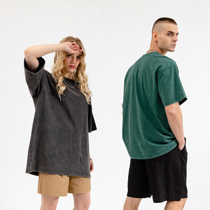 Camiseta Personalizada de Estilo Nuevo para Hombre, Camisetas Extra Grandes de Alta Calidad para Hombre, 100% Algodón, Camiseta Vintage Lavada al Ácido con Cuello Redondo - Product Image 3