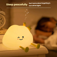 Veilleuse LED Nuage en Silicone avec Lumière Chaude, Changement de Couleur, Contrôle Tactile, Rechargeable et Dimmable pour Bébés et Enfants