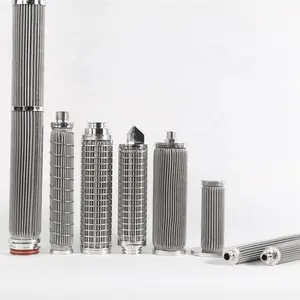 New 1 micron và 5 micron thiêu kết xốp lọc bằng thép không gỉ yếu tố SS 304/SS 316L Bộ lọc hộp mực - Product Image 1