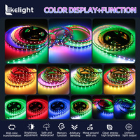 Tira de Luz LED RGB Direccionable SK6812 SMD5050 DC5V 60 LEDs por Metro 10mm IP20 IP65 IP67 con Adhesivo 3M PCB Blanco/Negro OEM ODM