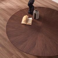 Table à manger extensible en noyer noir de style vintage minimaliste pour plusieurs personnes, adaptée aux maisons, hôtels et restaurants