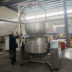 Hai lớp công nghiệp lớn Điện/hơi nước thịt nấu ăn nồi Áo khoác ấm đun nước với nghiêng giỏ - Product Image 5