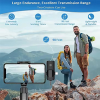 Micrófono Inalámbrico K15 3 en 1 para Teléfono Micrófono de Solapa Profesional para Grabación de Videos Cortos y Transmisiones en Vivo al Aire Libre