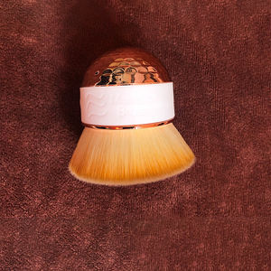 Directo de fábrica portátil brillo de silicona de la manija Kabuki cepillo cosmético forma Oval base <span class=keywords><strong>en</strong></span> polvo de maquillaje Facial cepillo - Product Image 5