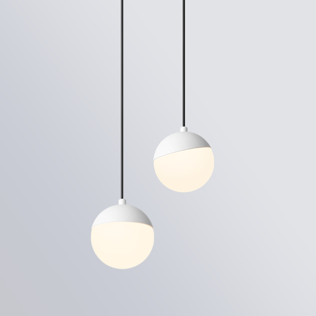Hanging Lamp Nordic Modern Minimalist Round Ball Led Chandelier Ceiling Pendant Light for Dining Room Restaurant Bedroom Bedside